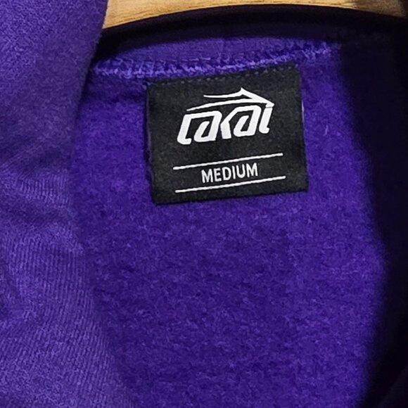 Lakai Skateboarding BLACK SABBATH Embroidered Pullover Hoodie Purple White Sz M* - Picture 4 of 6